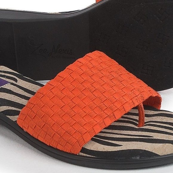 ZEE ALEXIS New GEM Sandal Mule Slide Wedge Soft Comfort NIB Tropical Coral Women - Picture 2 of 5